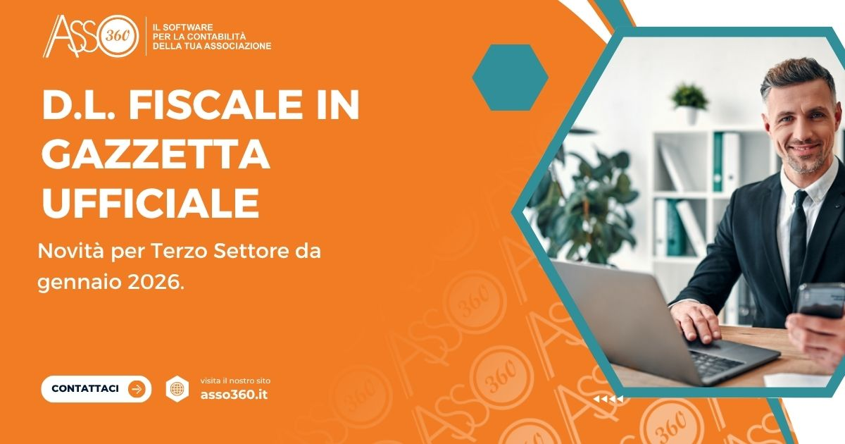 DL fiscale in gazzetta ufficiale. Da gennaio cambiano le regole per il terzo settore.