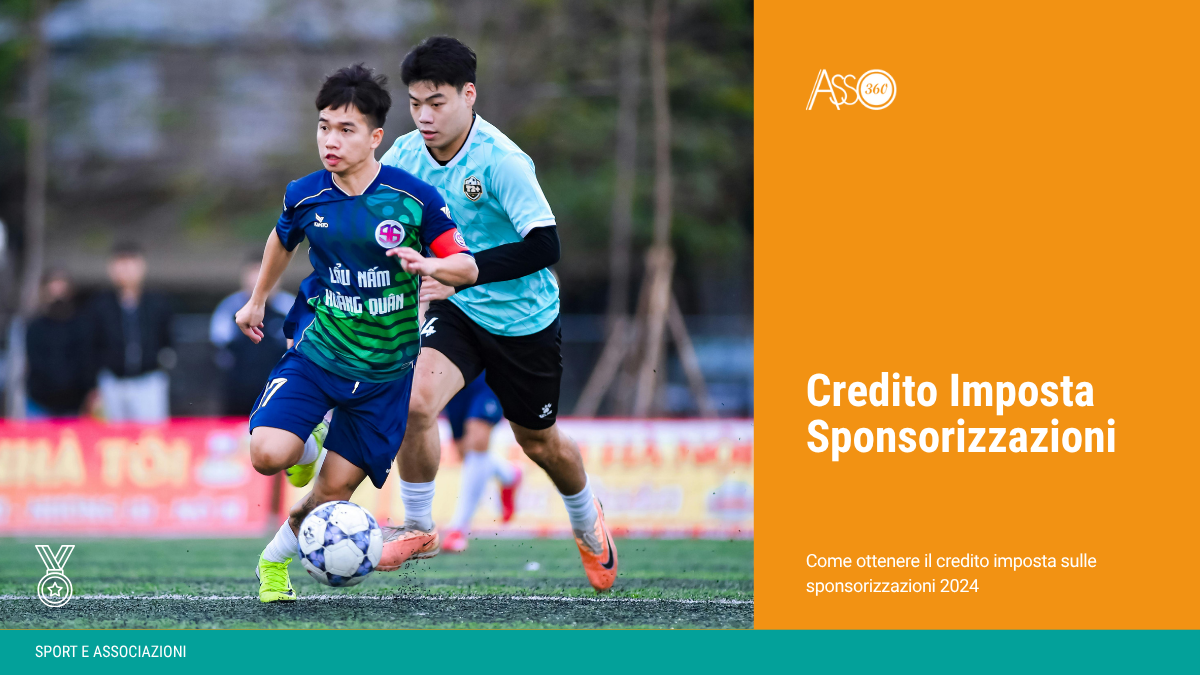 Grafica di Asso360 sul credito d'imposta per le sponsorizzazioni sportive a favore di ASD e SSD