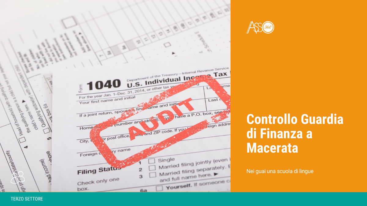 Guardia di Finanza in una scuola di lingue a Macerata