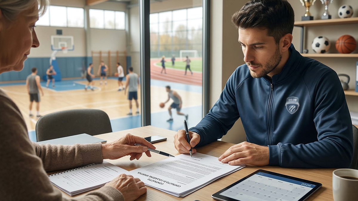 Firma di un CoCoCo (contratto di collaborazione sportiva dilettantistica)