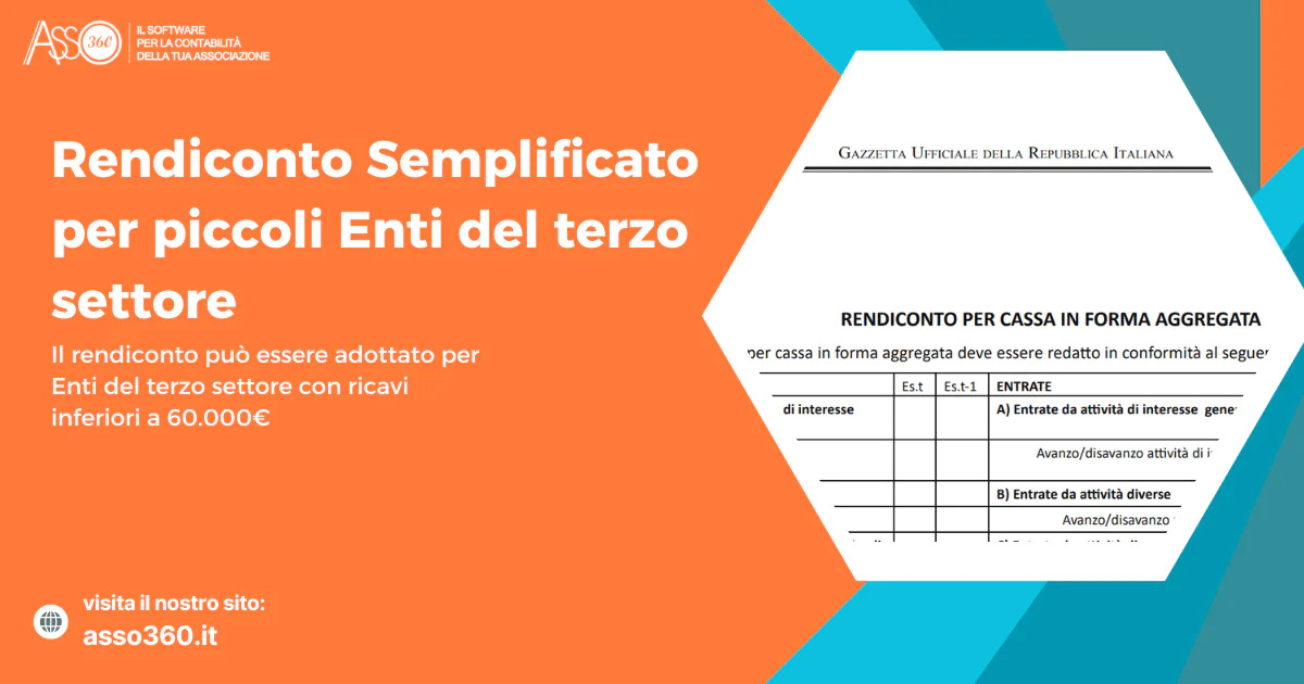 Imagine illustrativa del Rendiconto semplificato per Enti del terzo settore.